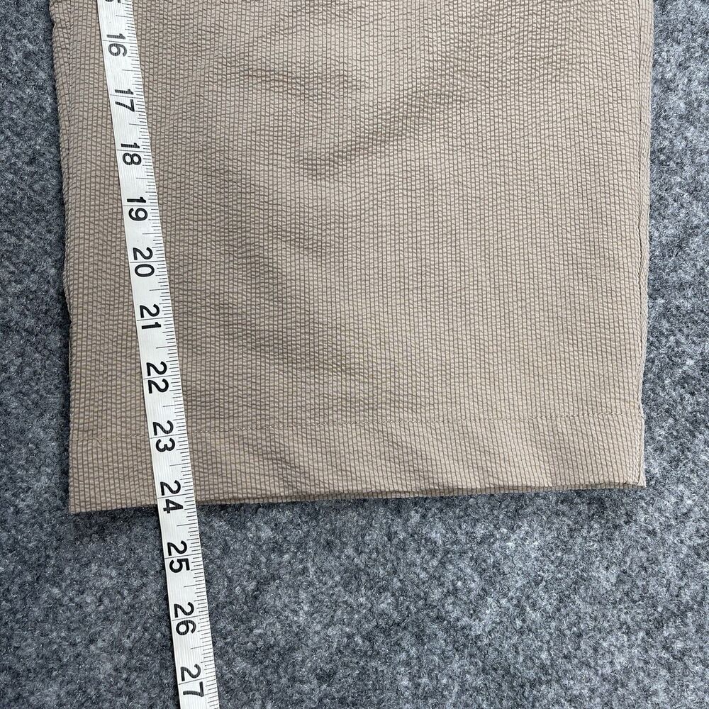 Sage Collective Pants Womens XL Textured Tapered Leg Cargo Crop Beige Pull On - Picture 10 of 13
